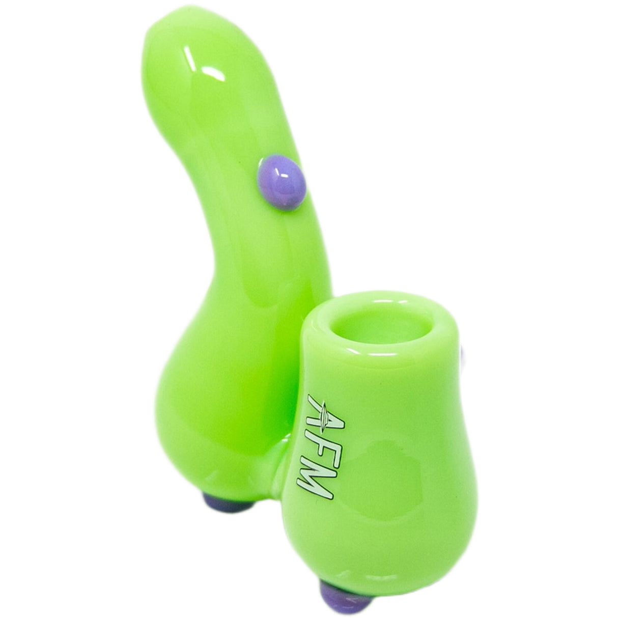 3.5" AFM Groovy Glass Sherlock Hand Pipe