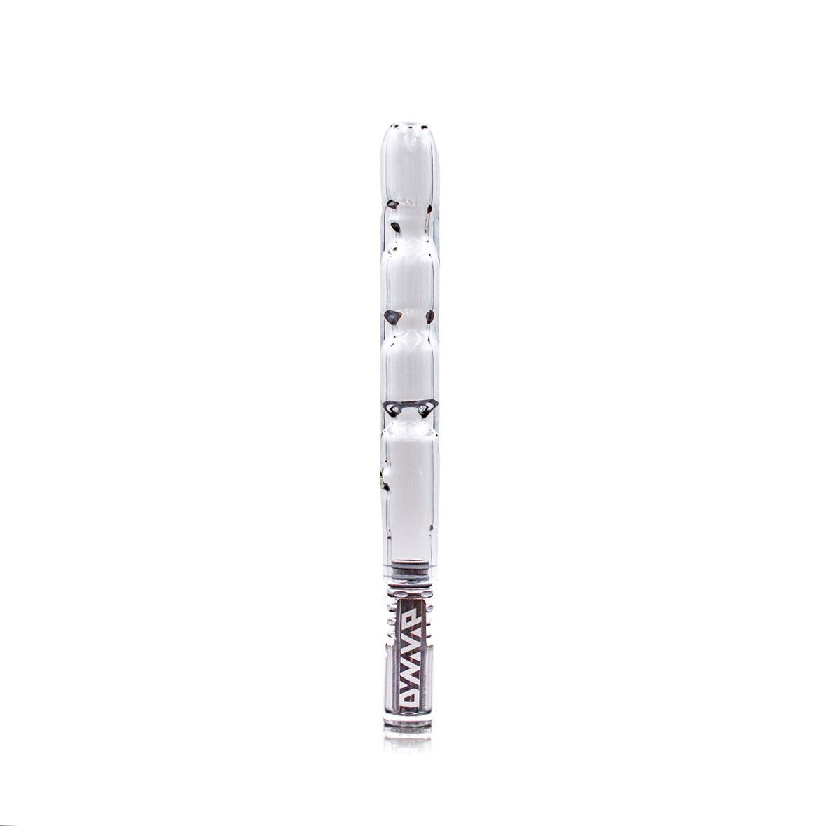 The Stash Shack 3D Glass Cooling Stem for DynaVap, Straight Design, Front View on White