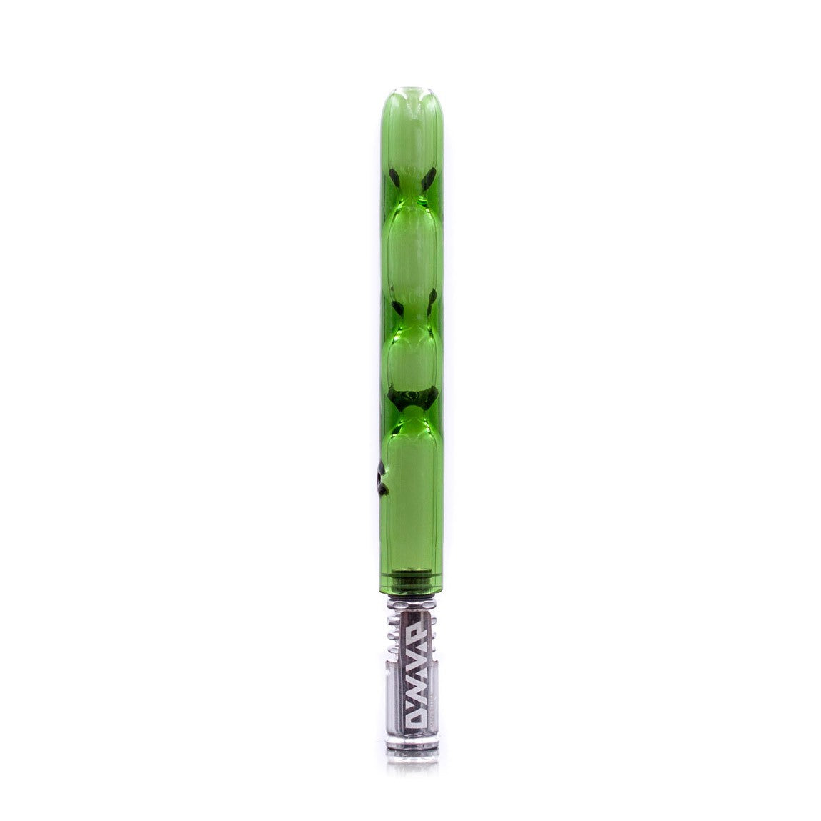 The Stash Shack 3D Glass Cooling Stem for DynaVap, Straight Design, Green Variant, Front View