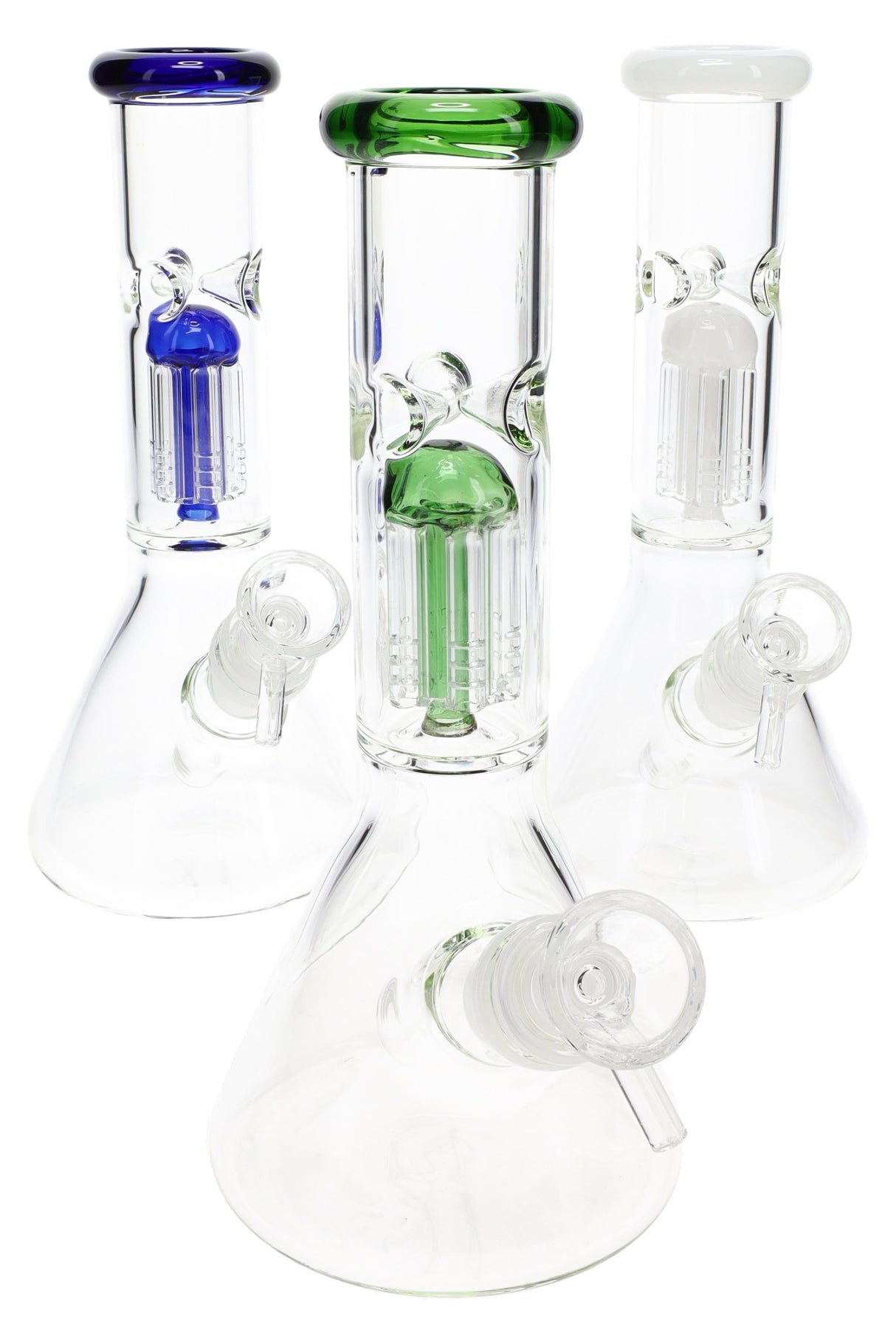 GoG Clear Beaker Bong – 8½″ – Tree Perc – Ice Pinch – Assorted Colors