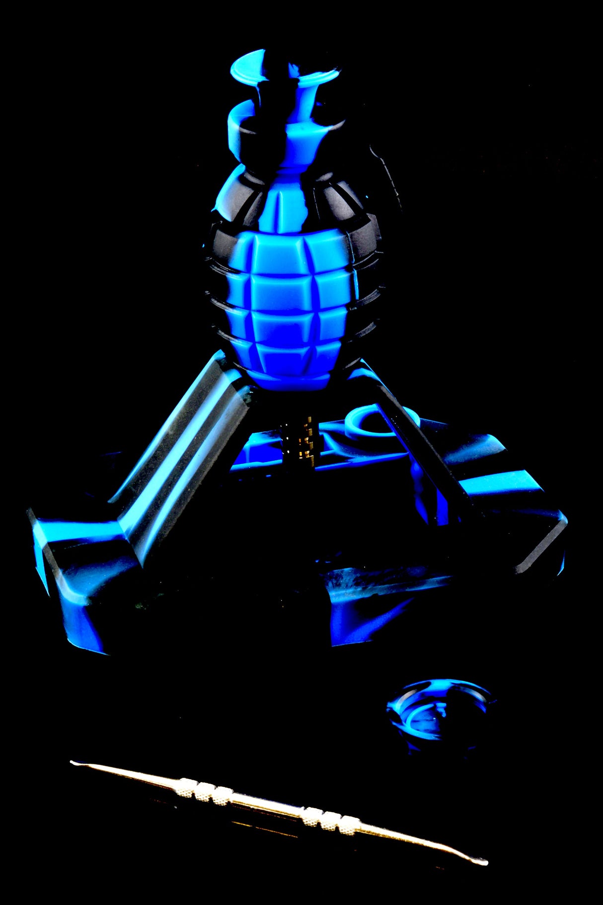 Silicone Grenade Dab Straw Kit “Pin Puller” – 6½″