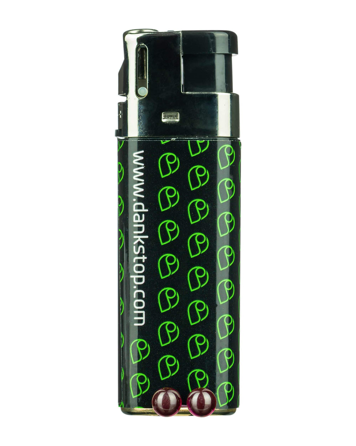 4mm Ruby Terp Pearls next to branded lighter for size comparison