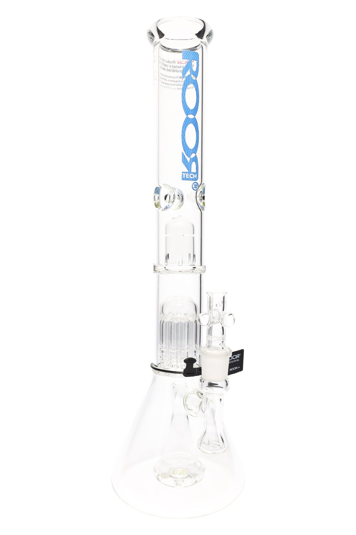 ROOR 18β³ Tech Stemless Clear Beaker Bong β Multi Percs β5mm Glass