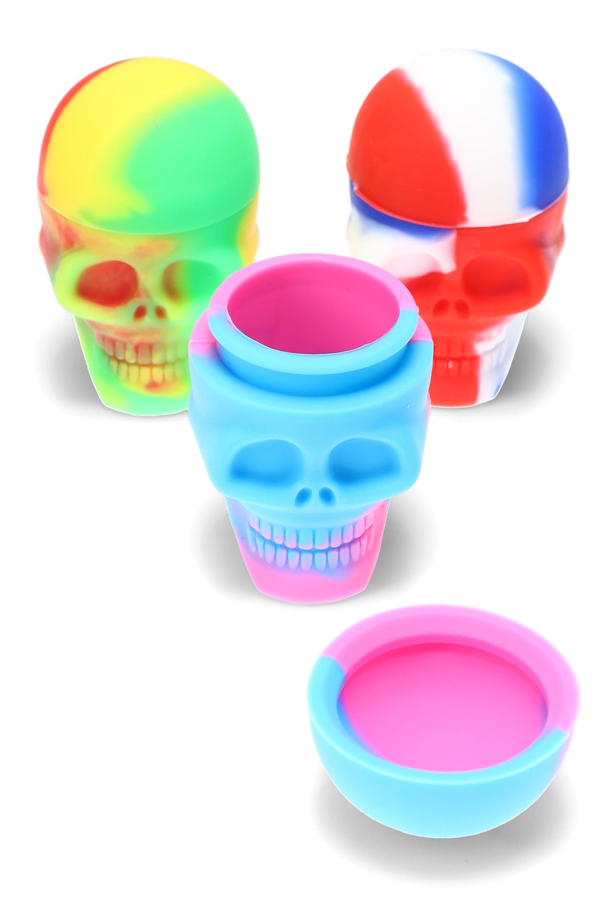 Silicone Skull Jar – 15 ml - Assorted Colors