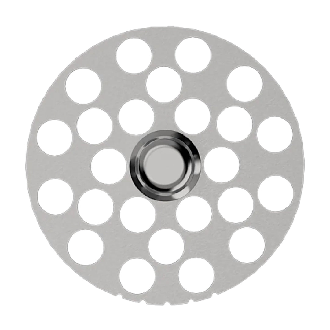 Flower Mill 2" Extra Coarse Mill Plate #5 Variant - Top View on White Background