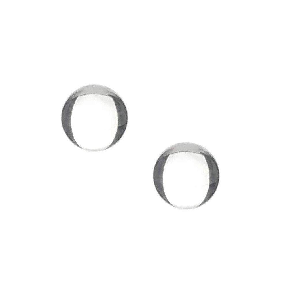 REBEL INITIATE GLASSWORKS 5mm Clear Quartz Terp Beads, Front View on White Background