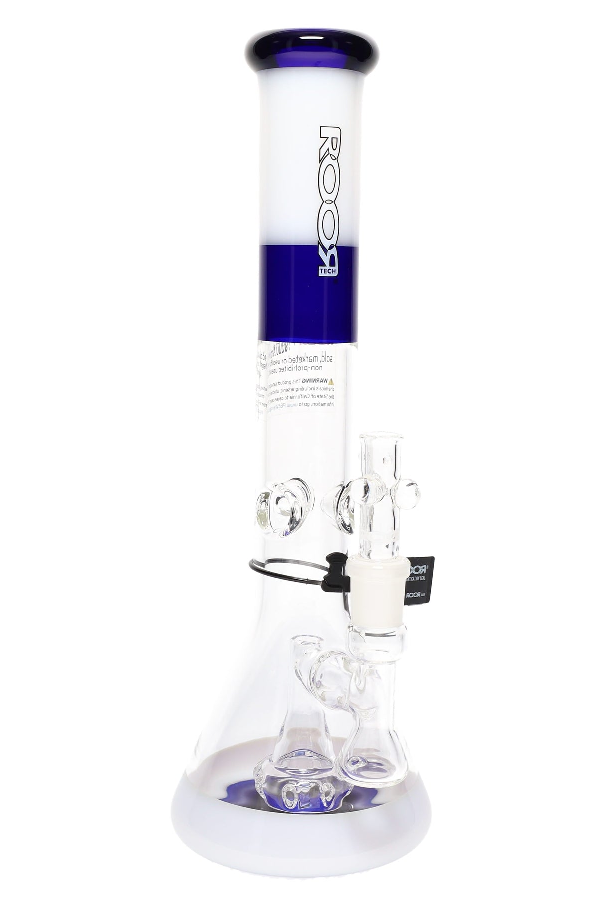 ROOR Tech 14″ Solid Color Mouthpiece Beaker Bong with Perc – 5mm