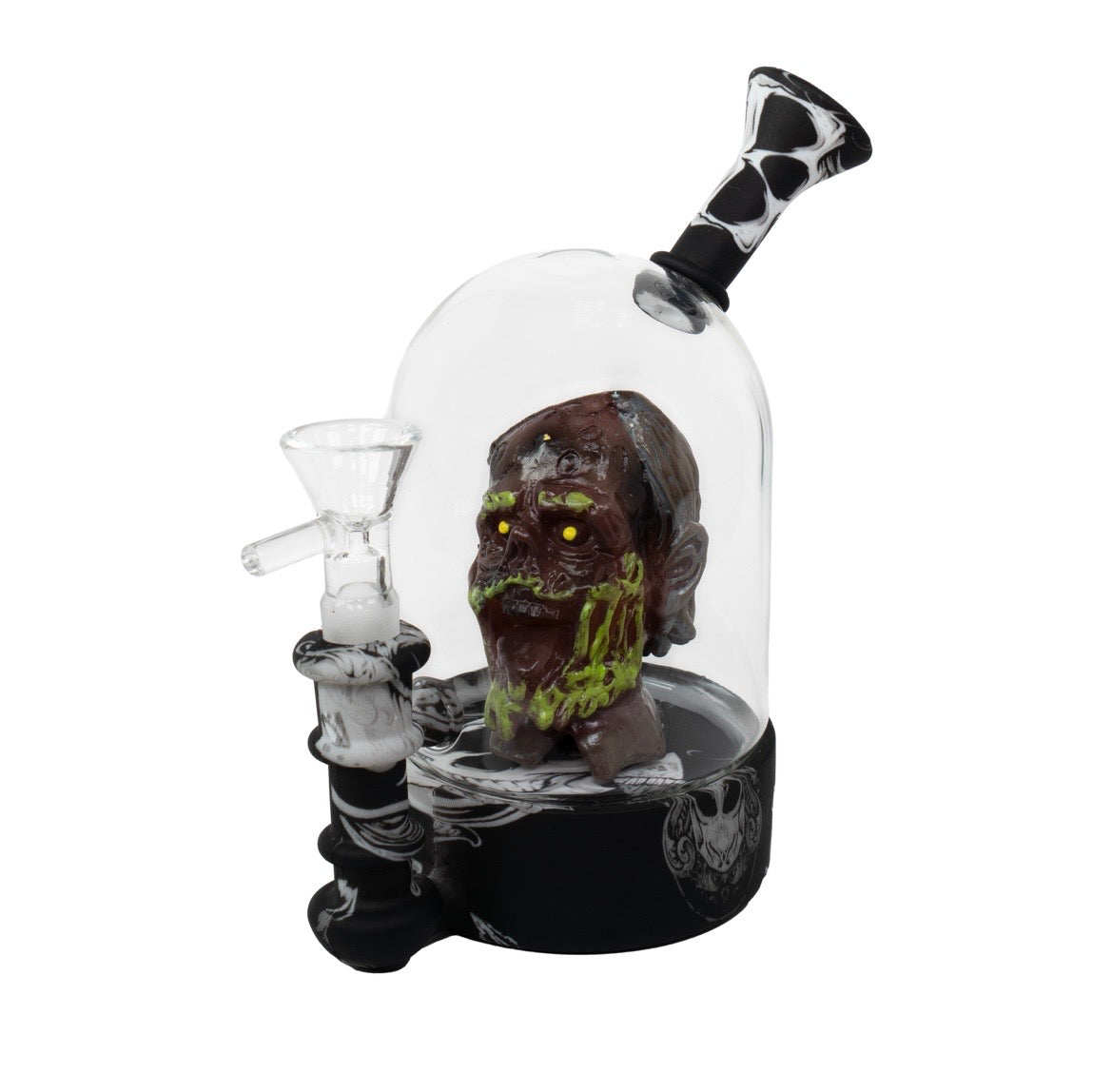 Zombie Dome Glass Waterwheel Bong