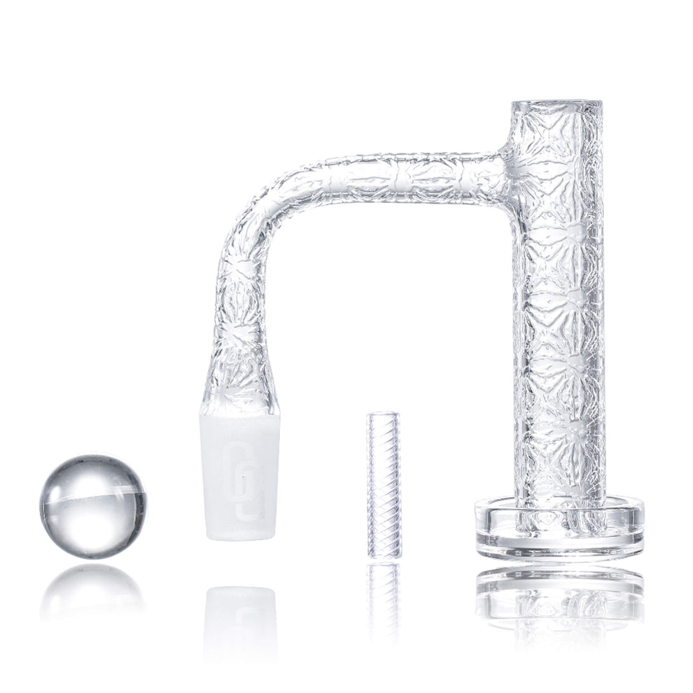 Golden Goat Engraved Control Tower Quartz Banger Kit