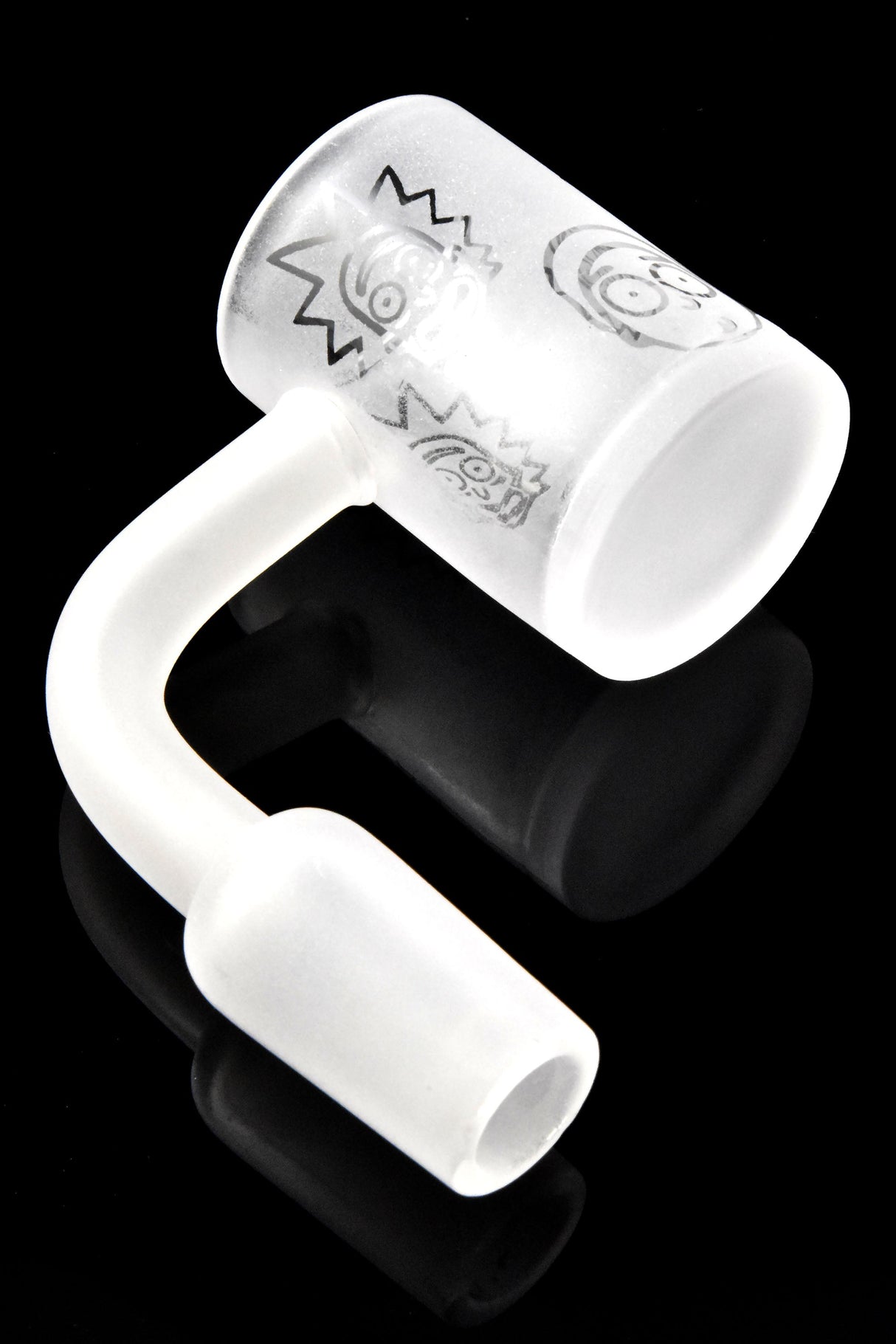 Quartz 14.5 mm Male 90° Frosted Flat-Top Banger – Etched Designs