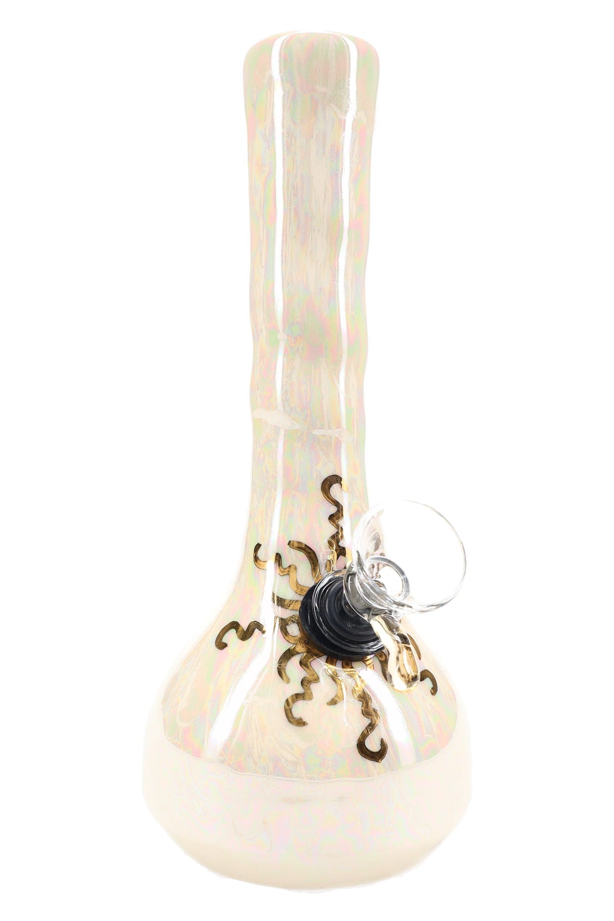 Ancient Creations Ceramics 6″ Ceramic Beaker Bong – 22K Gold – US-Made