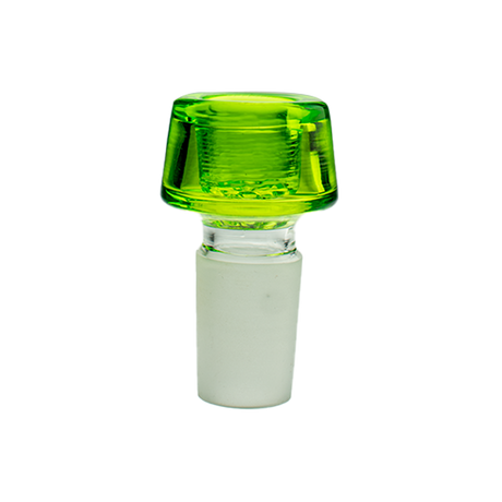 MAV Glass 7 Hole Pro Bowl in 19mm size, vibrant green, front view on a seamless white background
