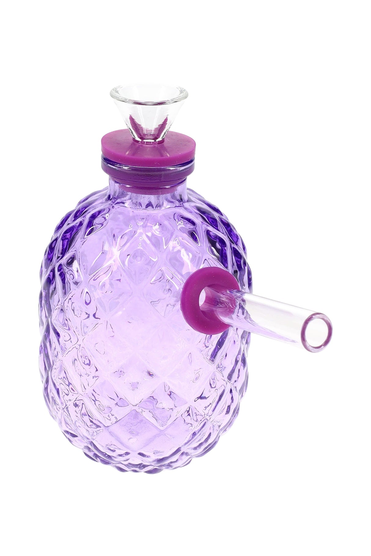 Glass Pineapple Mini Bong “Tropical Sipper” – 4″ – Assorted Colors