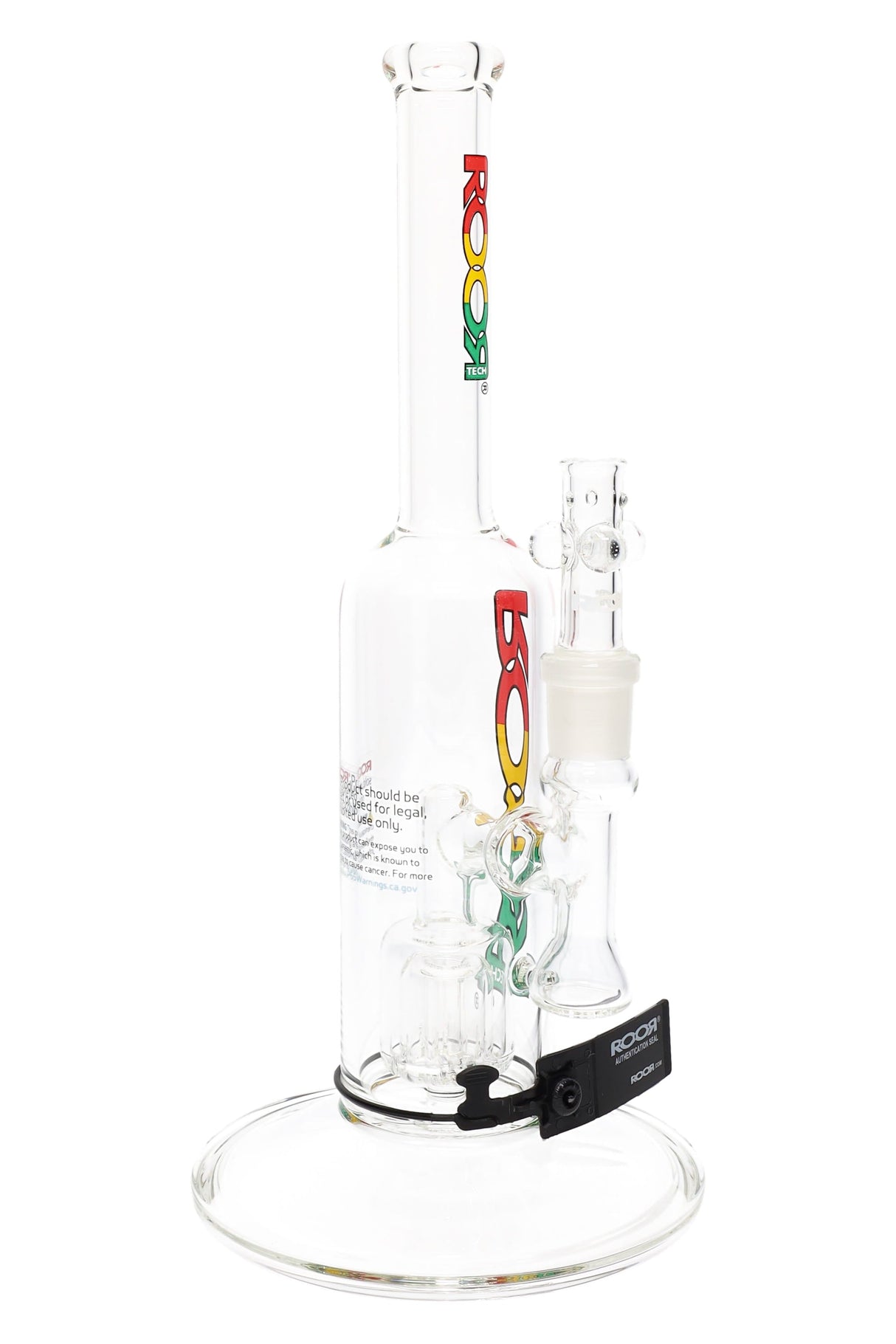 ROOR Tech Stemless Straight Tube Bong – Barrel Perc – 12″