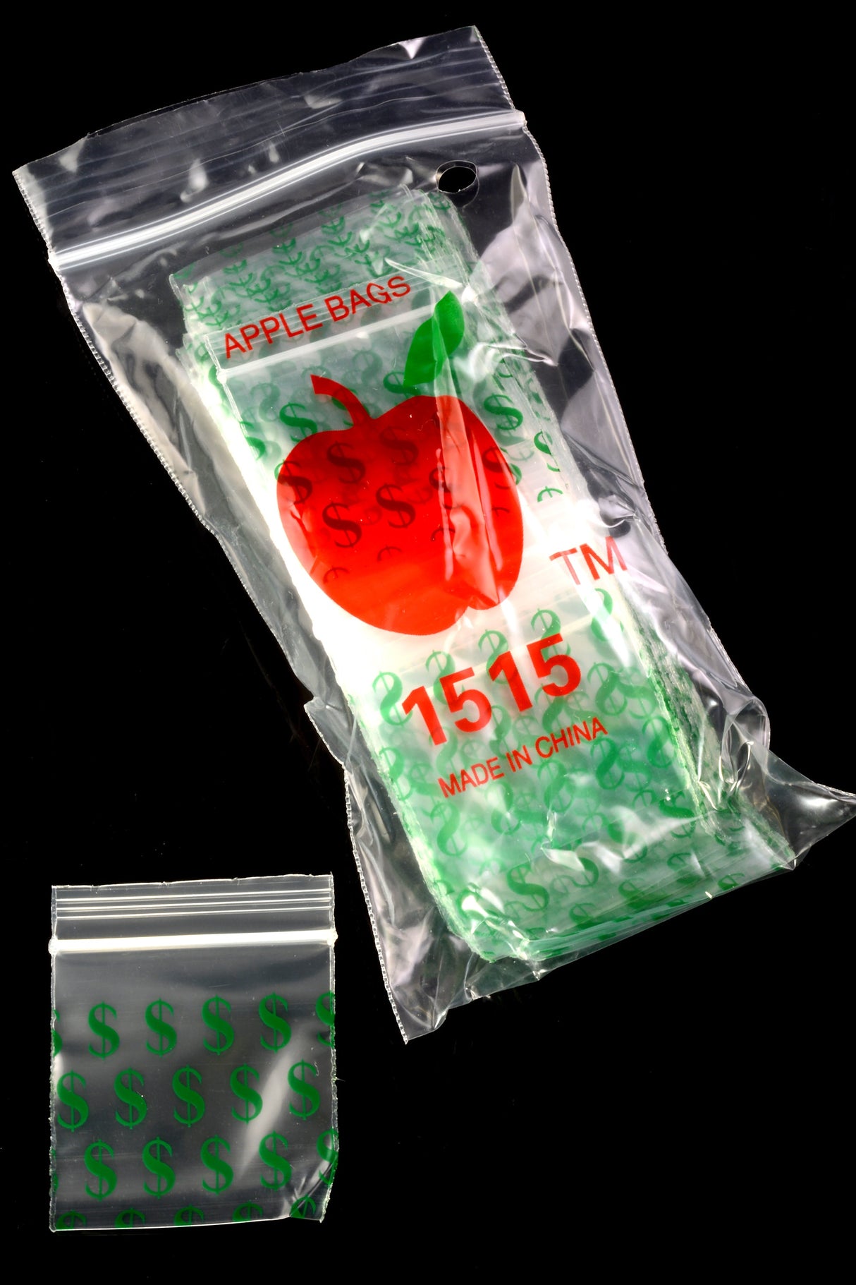 Apple Bags Mini Zip Baggies – 1 1/2″ × 1 1/2″ – 1000 Pack