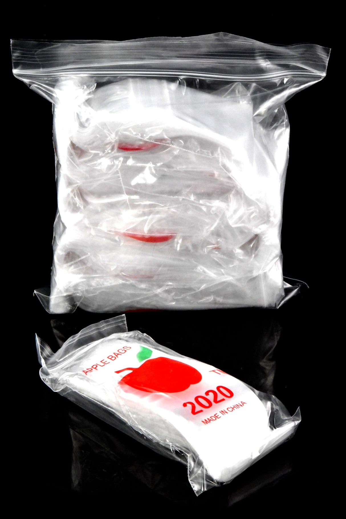 Apple Bags Mini Zip Baggies – 2″ × 2″ – 1000 Pack