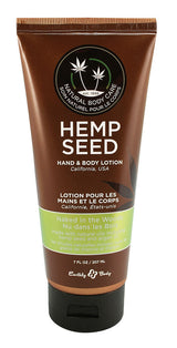 Earthly Body Hemp Seed Hand & Body Lotion 7oz, moisturizing with natural oils, front view