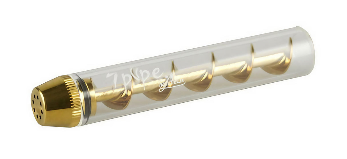 7Pipe Twisty Glass Blunt with SCHOTT glass, side view, for cooler hits and dry herbs