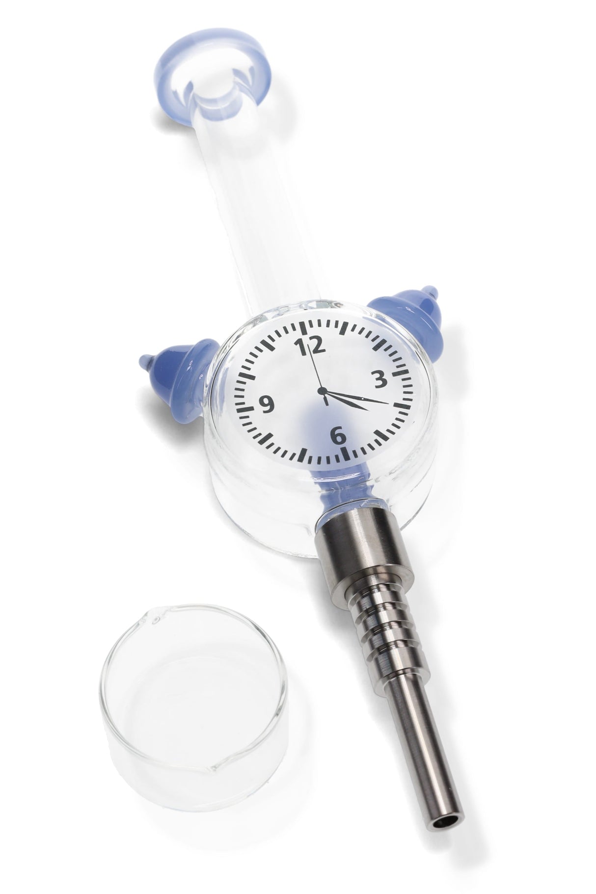Glass Clock Dab Straw Kit “Time Keeper” – 8″