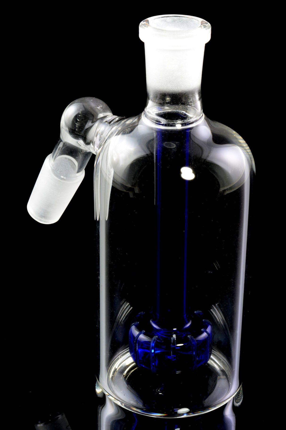14.5mm Male to Female 45 Degree Glass Ash Catcher with Showerhead Perc