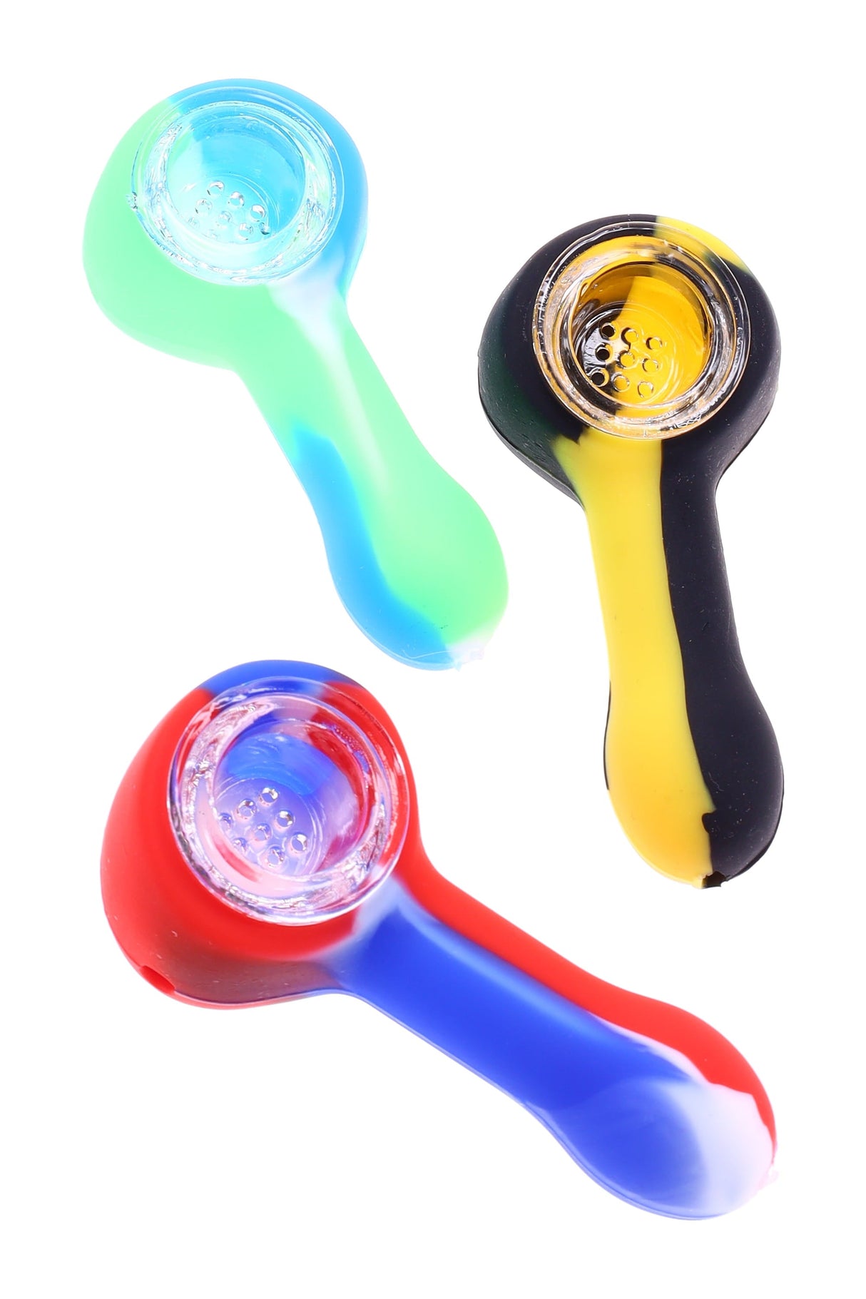 Silicone Hand Pipe “Pocket Popper” – 3″ – Glass Screen Bowl – Assorted Colors