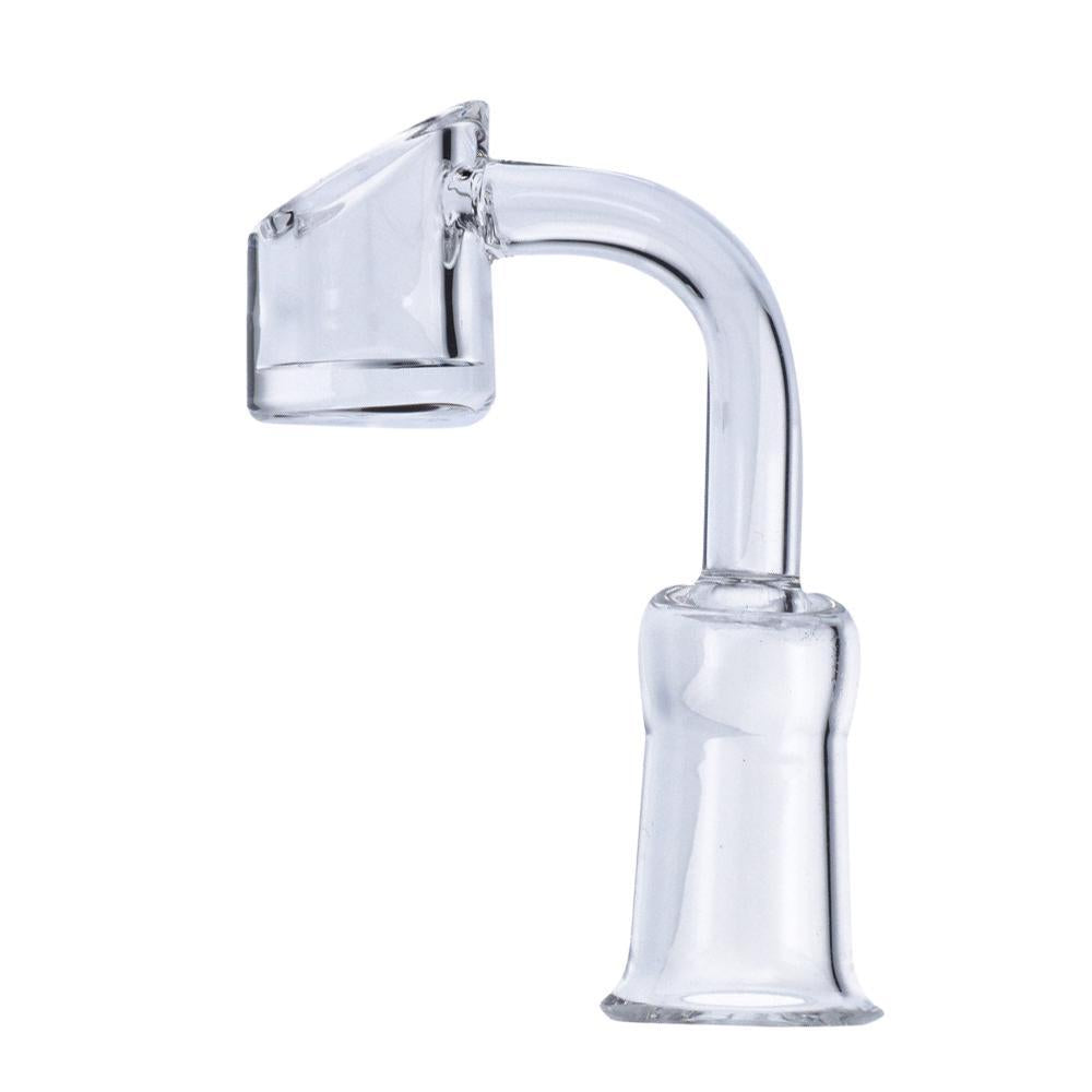 Clear 90 Degree Angled 14mm Female Quartz Banger for Dab Rigs by Valiant Distribution