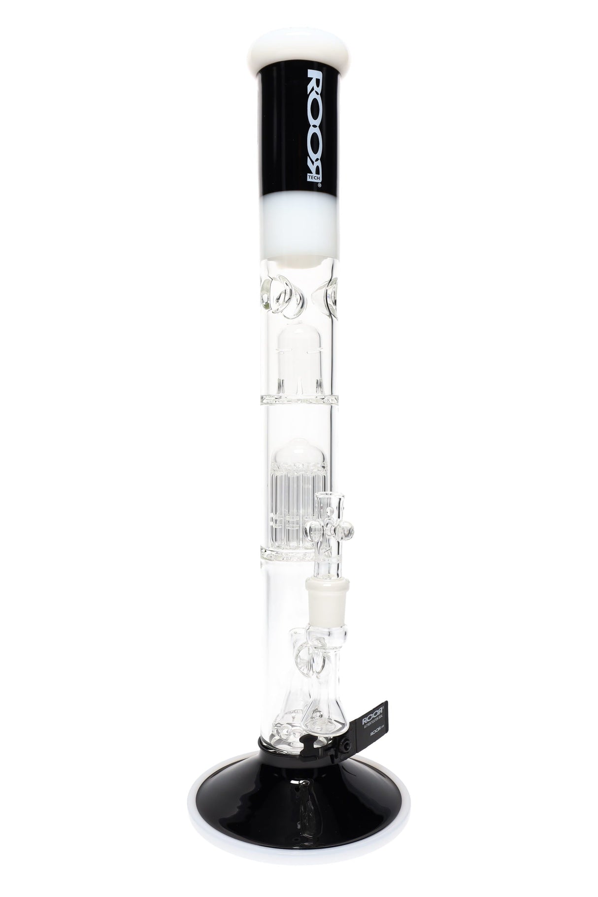ROOR 18" Tech Stemless Multicolor Straight Tube Bong β Multi Percs β 5mm