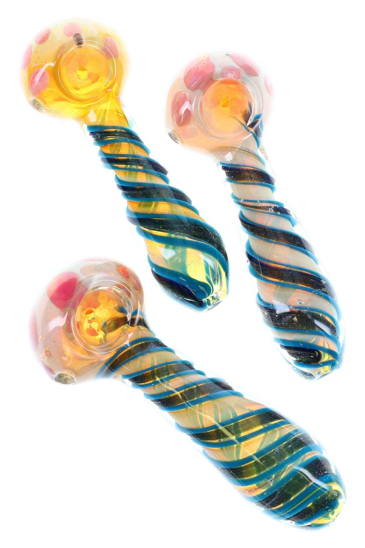 Thick Fumed Dichro Swirl Spoon “Galaxy Twist” – 5″ – Assorted Colors