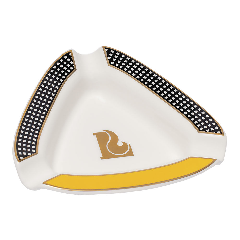 Lucienne Fashion Triangle Ceramic Ashtray, 6.25"x6.5", with Elegant Design - Top View