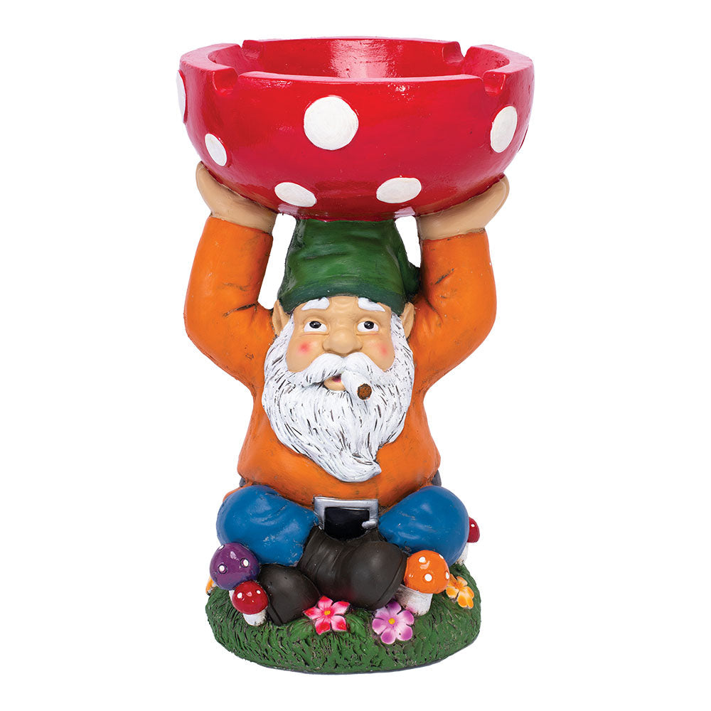 Fujima Mushroom Gnome Jumbo Ashtray - Front View with Whimsical Design