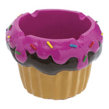 Fujima Cupcake Polystone Ashtray in Assorted Colors with Sprinkles - Top View