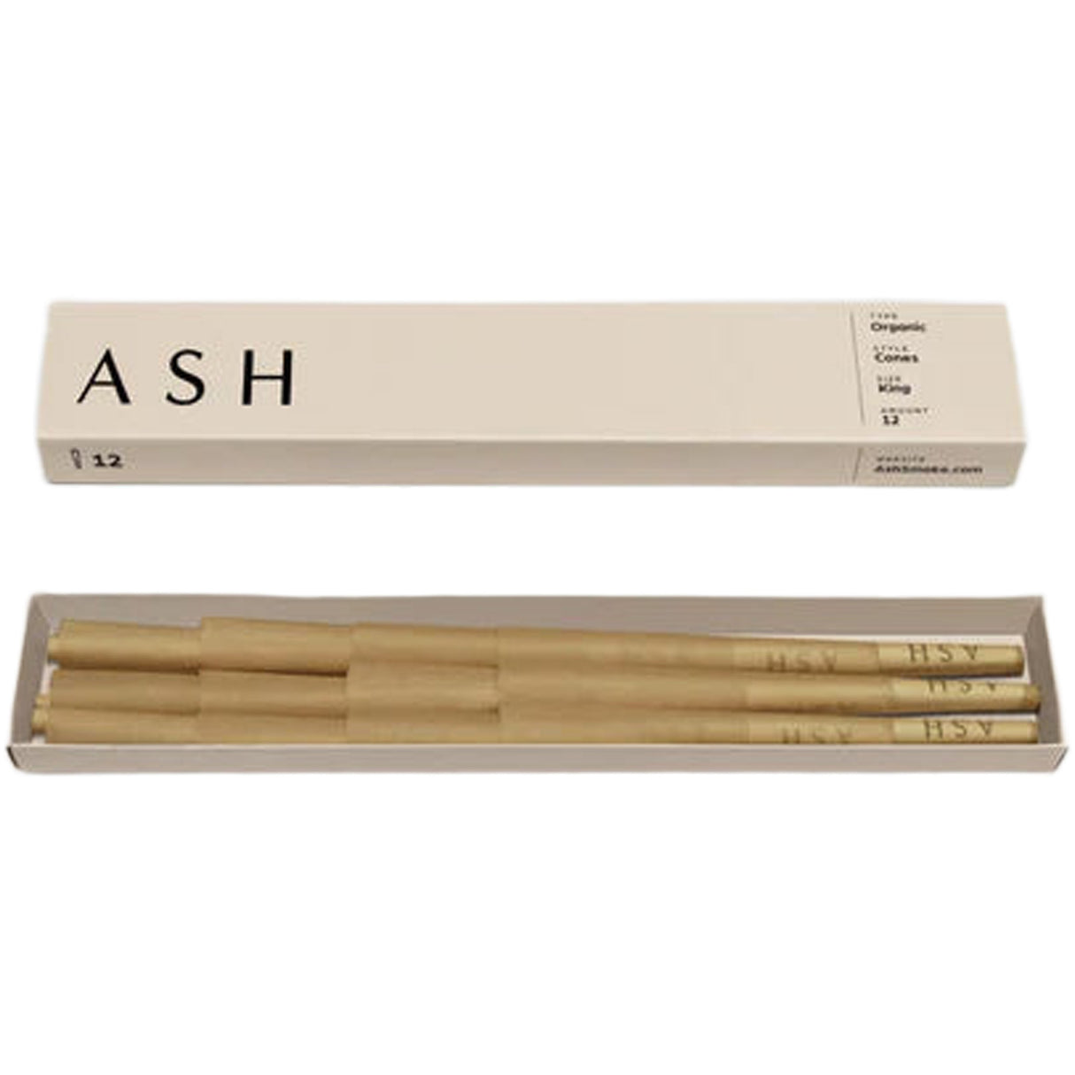 Ash Pre-Rolled Cones | Organic | 12 Count