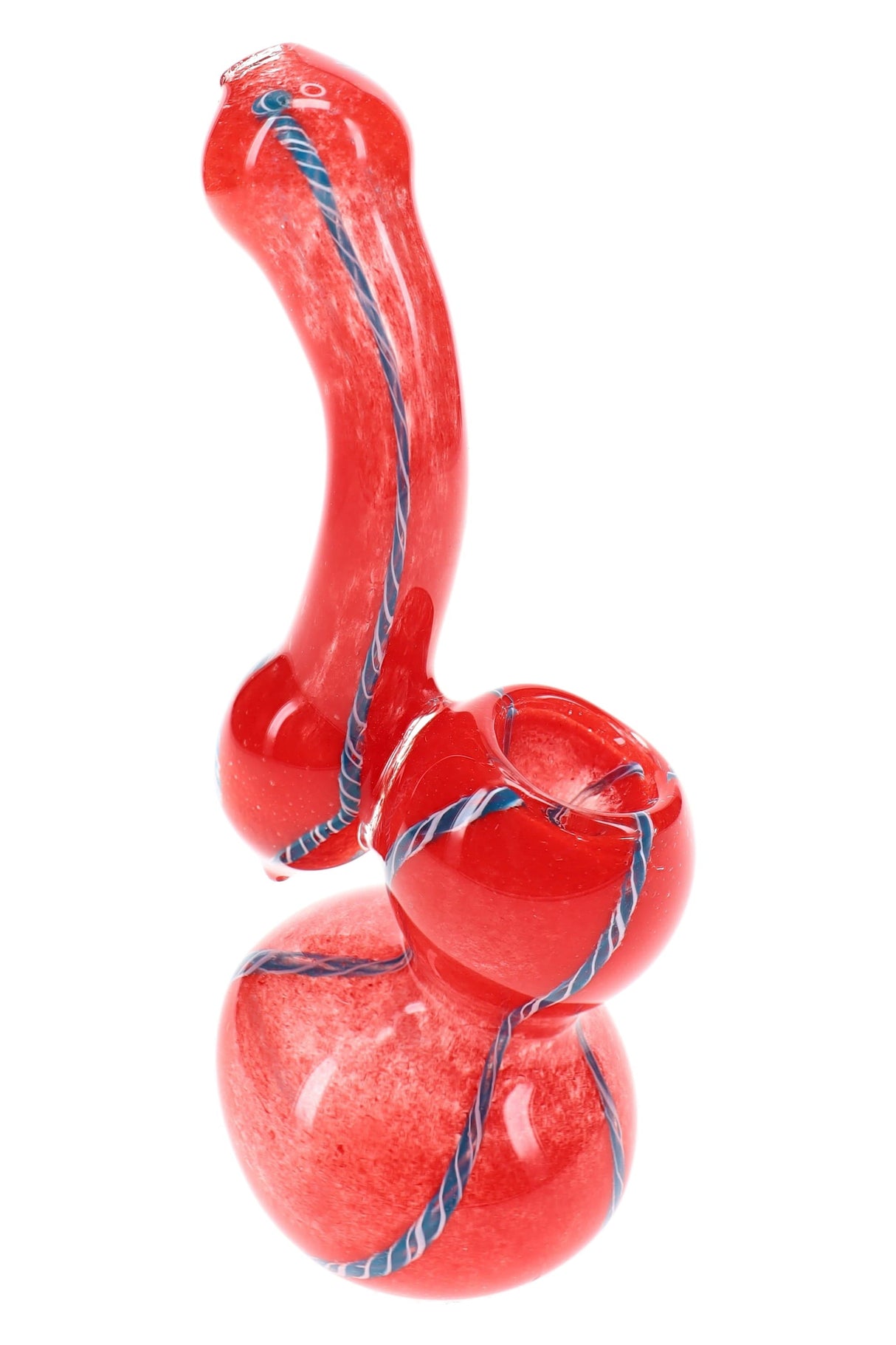 Frit Striped Sherlock Bubbler Pocket Sleuth 5 inch
