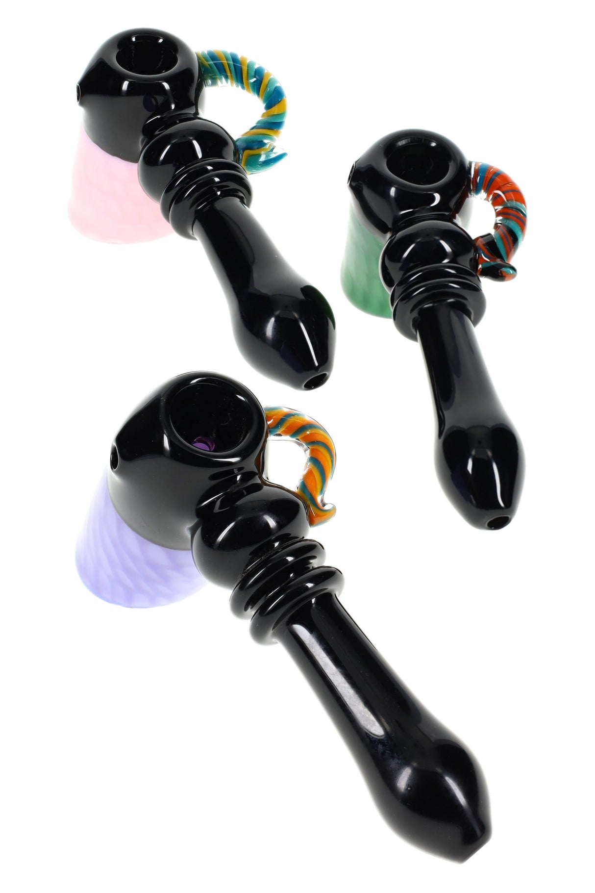 Black Glass Slime Hammer Bubbler “Night Mug” – 6.5″