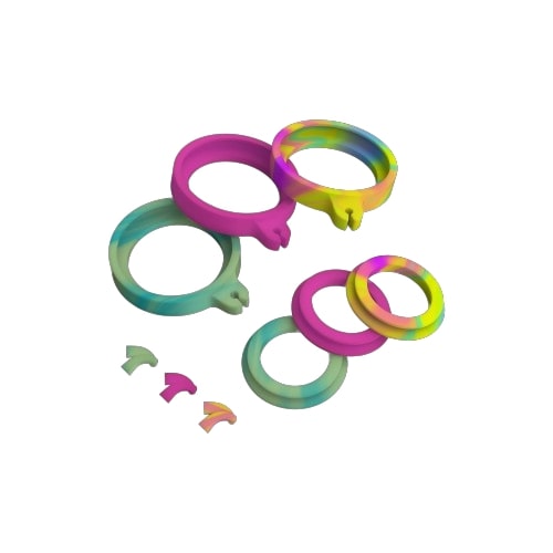 Dr. Dabber Switch Neon Silicone Accessory Kit with Carb Cap Seals and Tweezer Tips