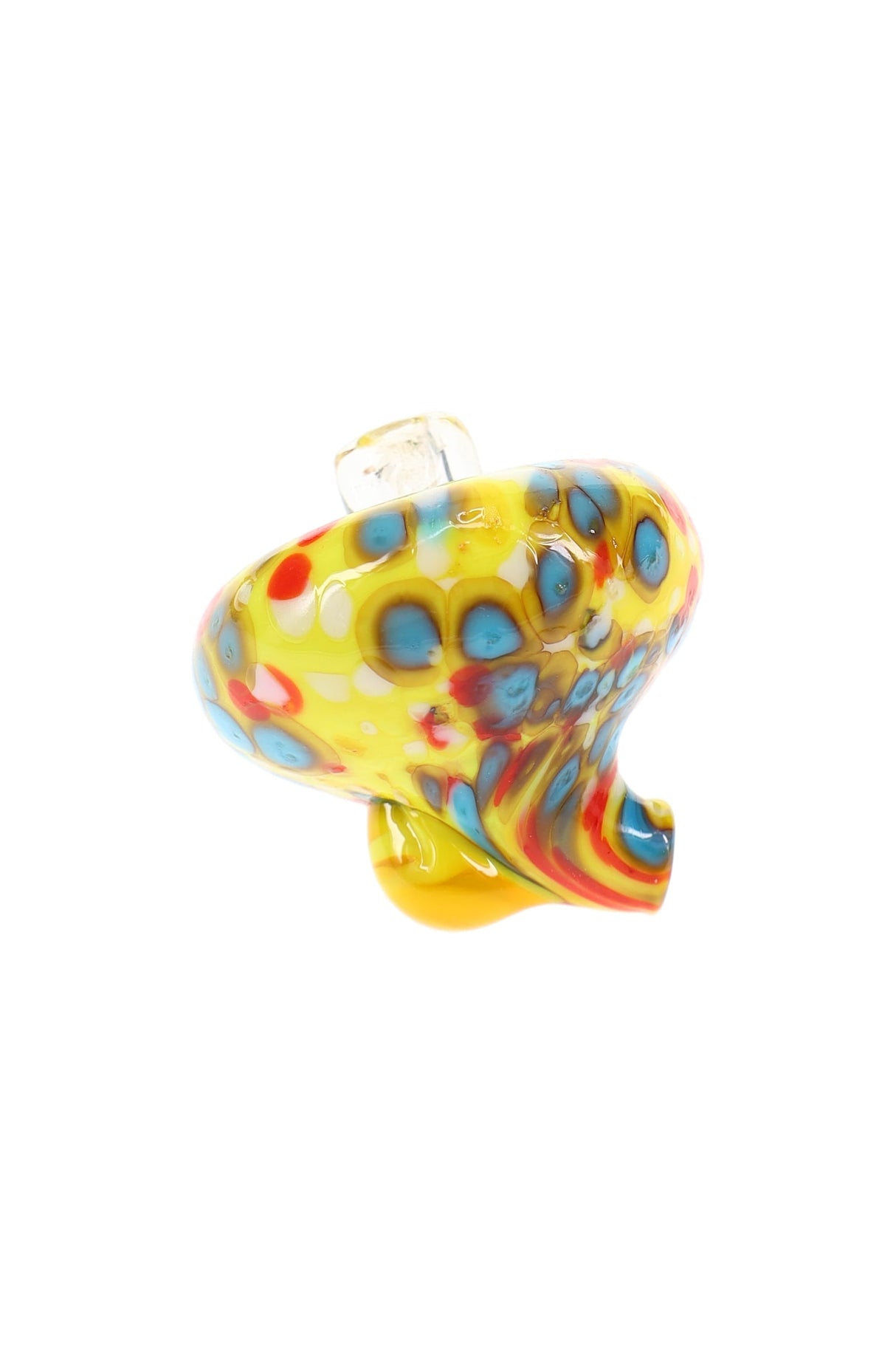 Frit Glass Carb Cap “Confetti Swirl” – Directional Spout – Assorted Colors