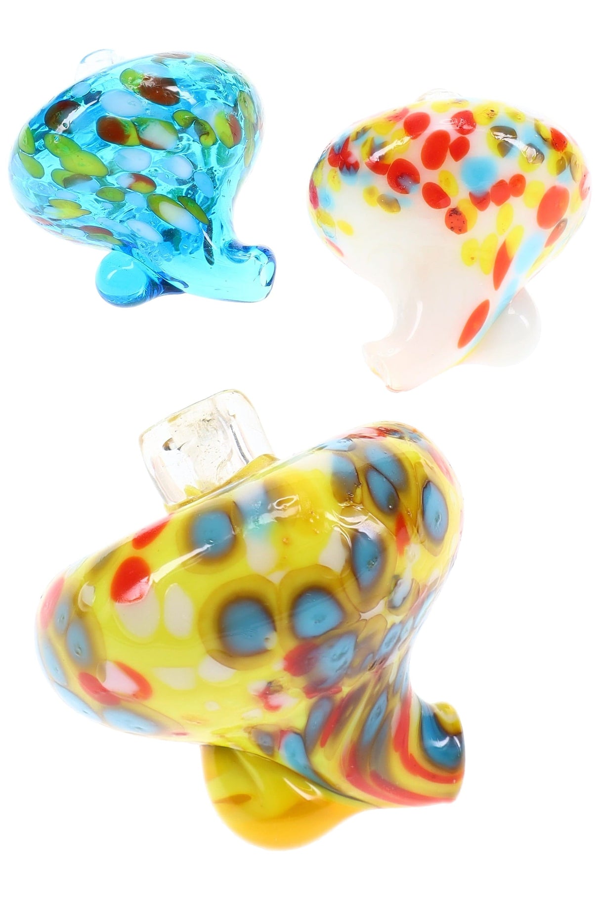 Frit Glass Carb Cap “Confetti Swirl” – Directional Spout – Assorted Colors