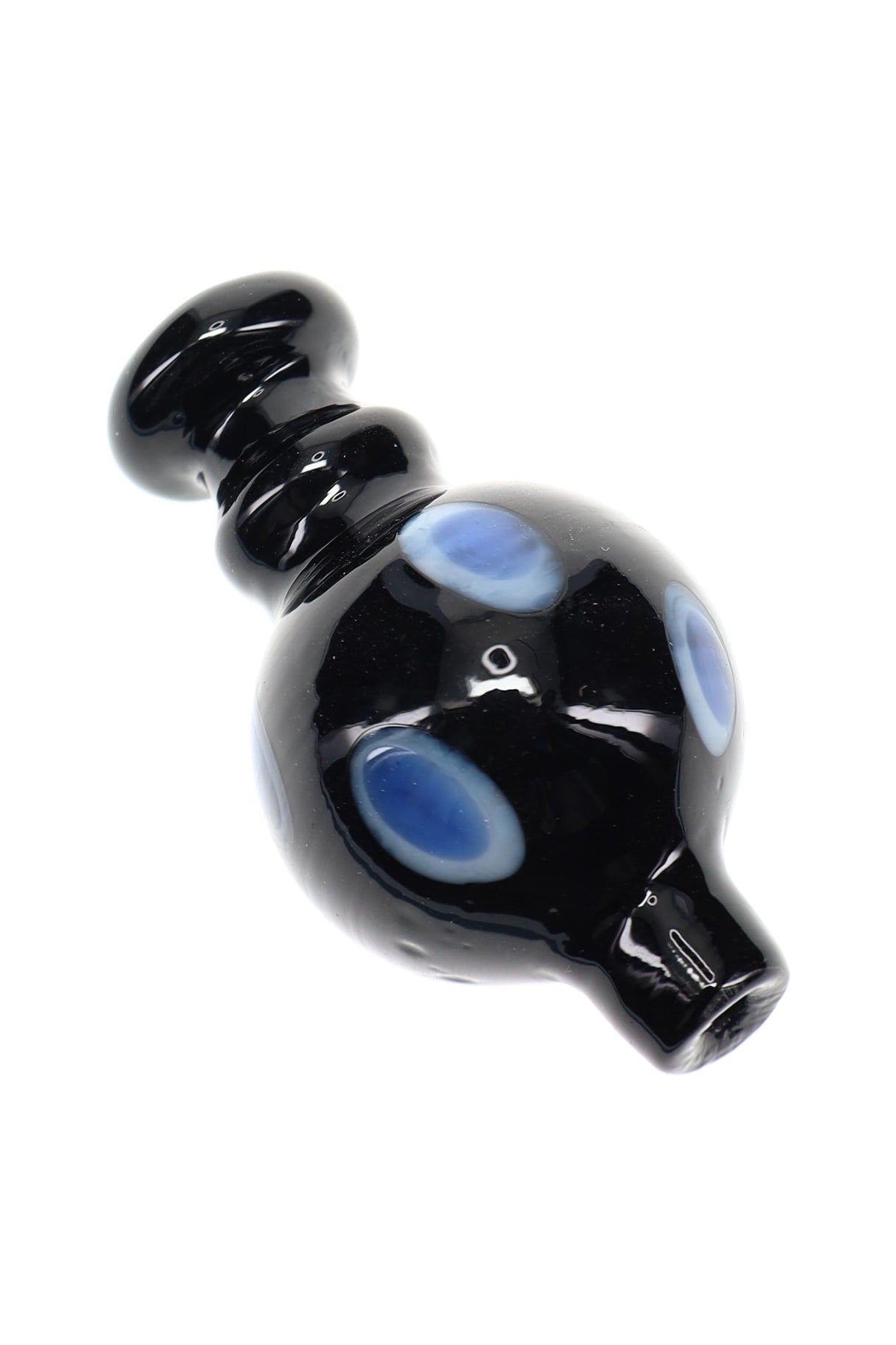 Black Dotted Glass Bubble Carb Cap “Night Dot”