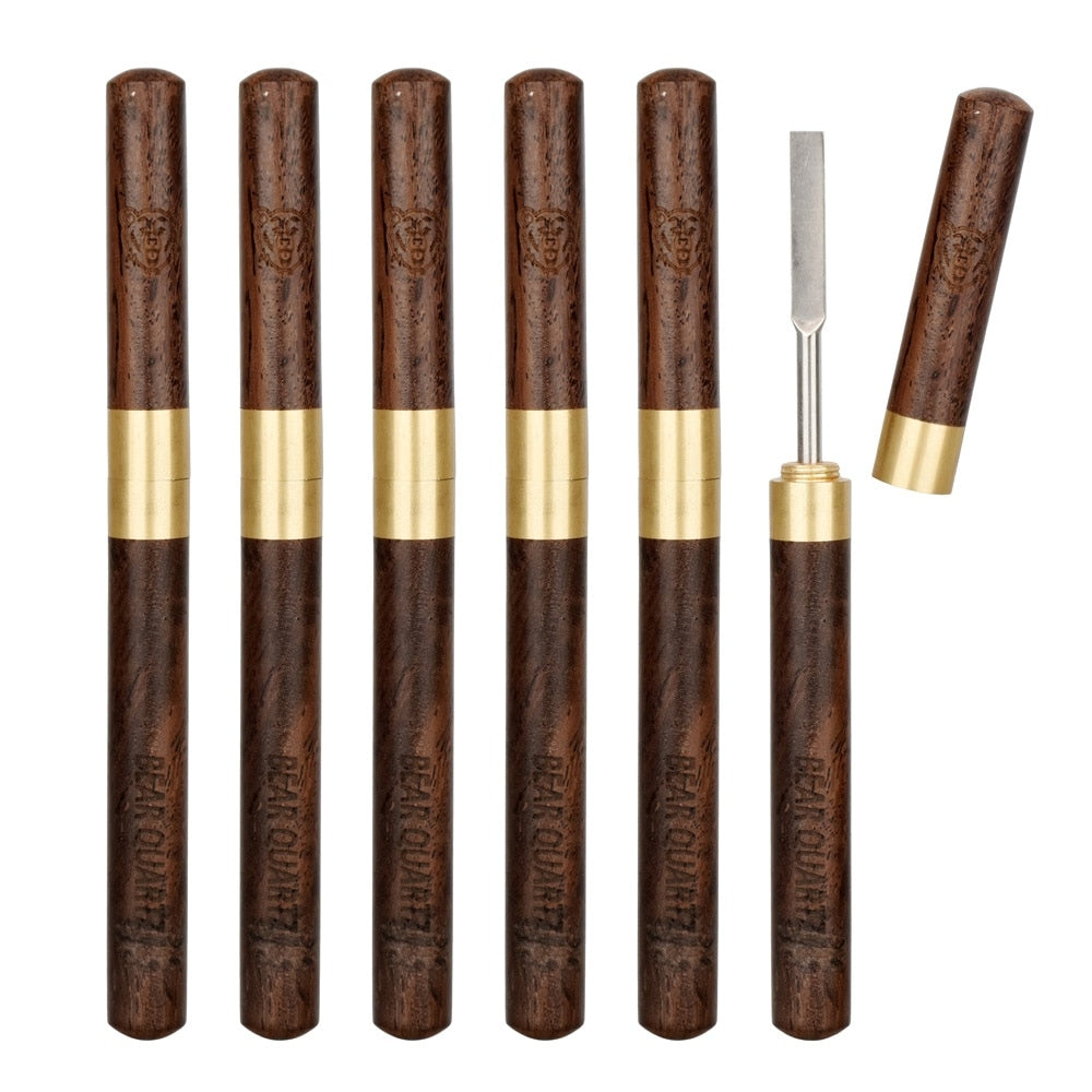 Bear Quartz Pocket Spatula Dab Tool | 5.75" | 6 Pack
