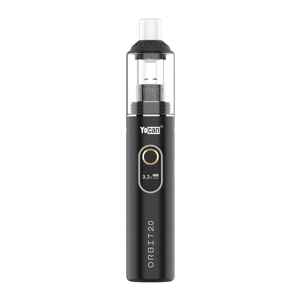 Yocan Orbit 2.0 Kit in Black, portable concentrate vaporizer with Type-C charging