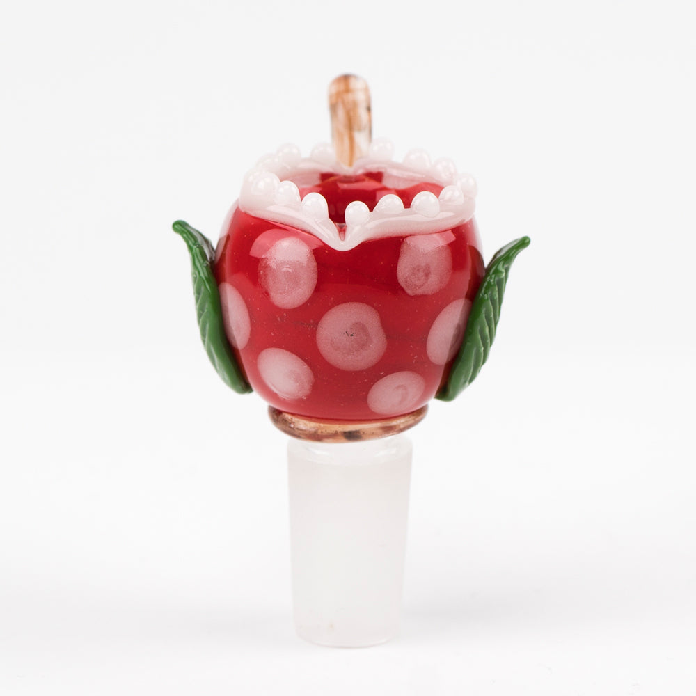 Empire Glassworks Fire Plant Bowl Piece, Borosilicate, Front View on White