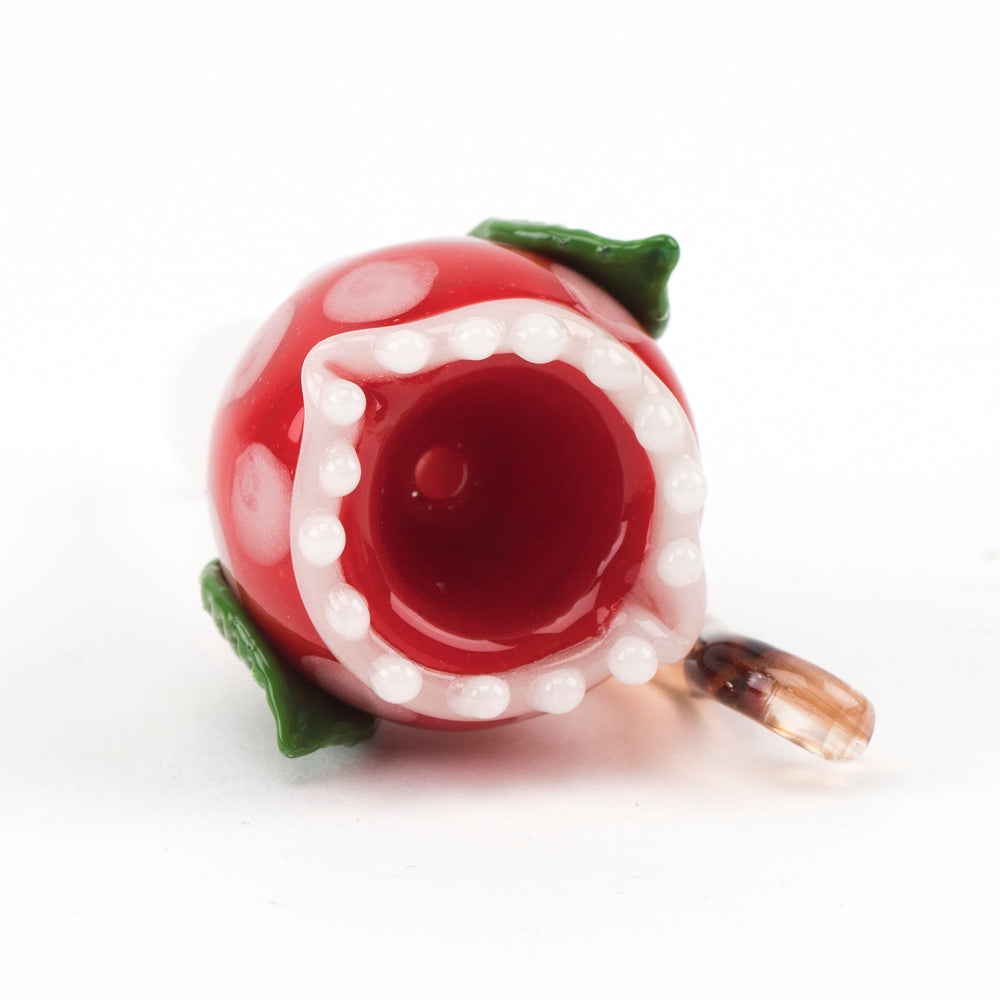 Empire Glassworks Fire Plant Bowl Piece with Borosilicate Glass, Side View
