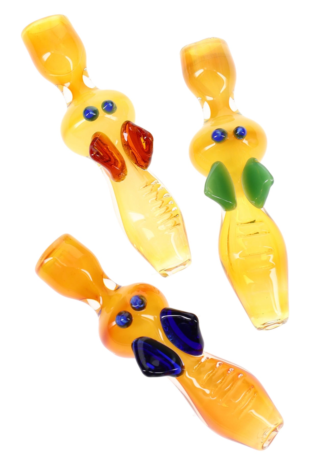 Gold Fumed Bee Critter Glass Chillum “Honey Taster” – Assorted Colors