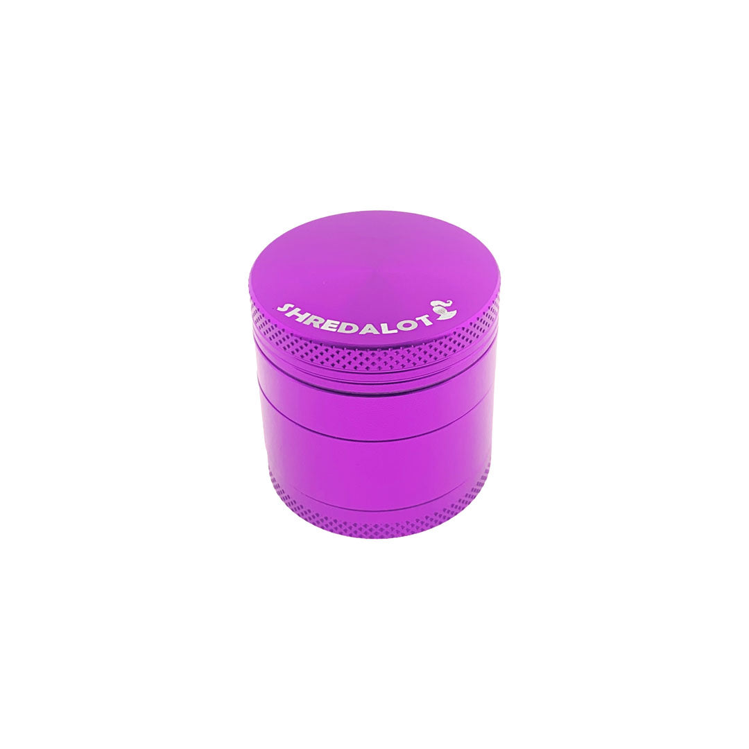 Sir Shredalot 4-Part Grinder in Vibrant Purple - Compact and Portable