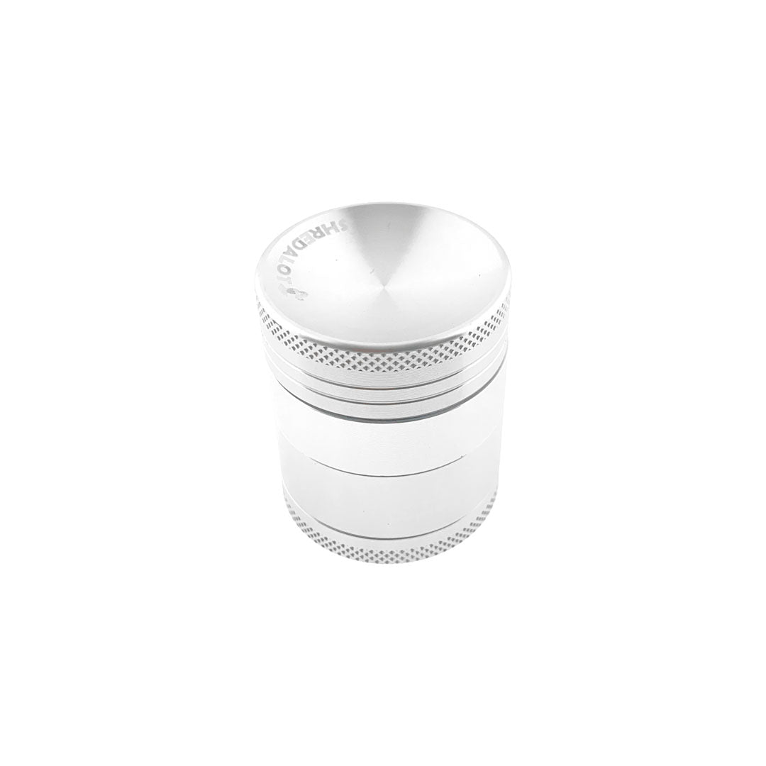 Sir Shredalot 4-Part 40mm Grinder with Carved Lid, Durable Metal - Front View