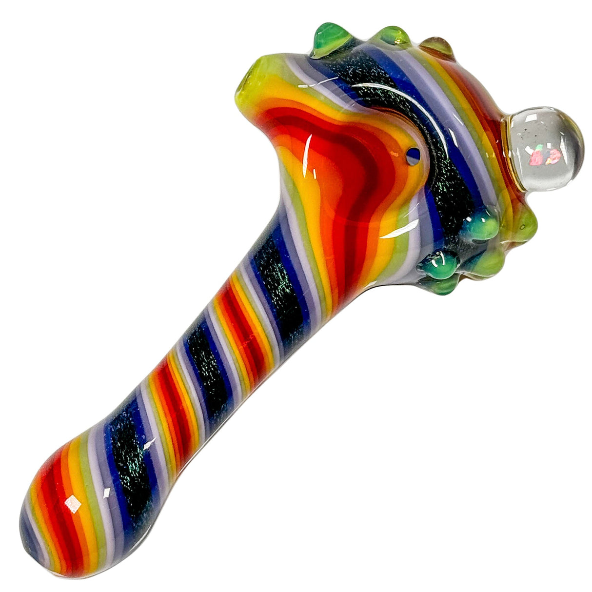 Crush Eye Candy Opal & Dichro Spiral Hand Pipe - Vibrant 4.5" Artisan Design