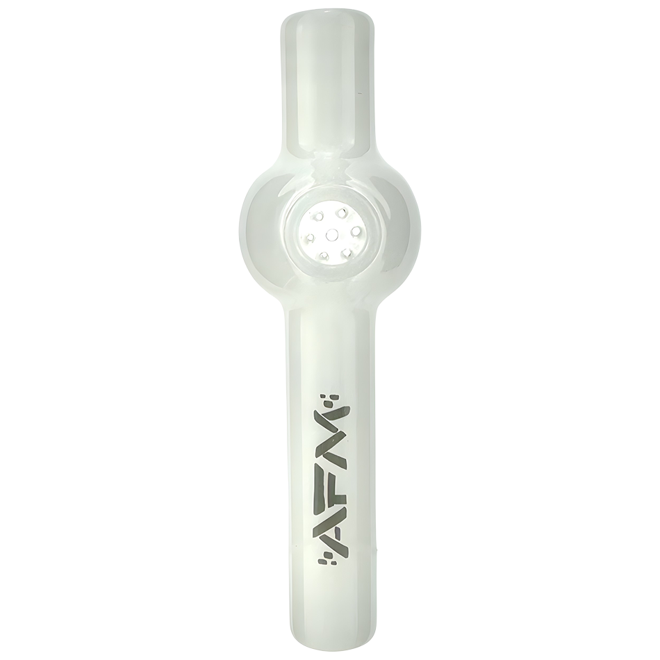 AFM 4.5" Poppy Glass Screen Hand Pipe with Borosilicate Build, Front View on White Background