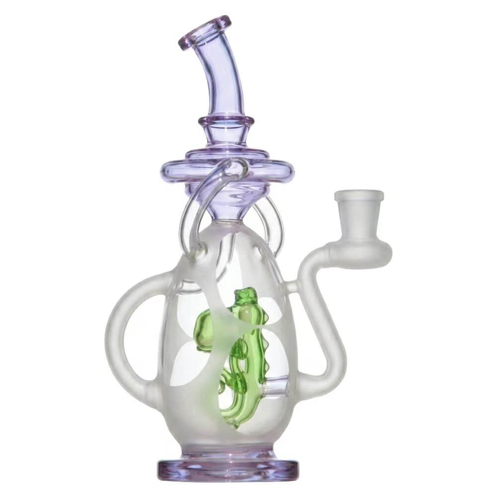 Glassic 7.8'' Heady Dino Recycler Egg Dab Rig