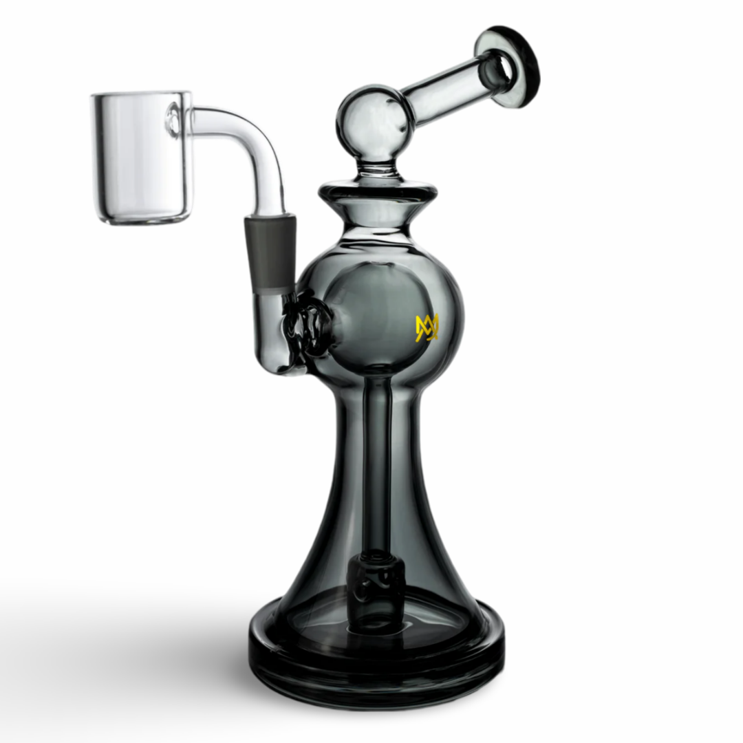 MJ Arsenal Charcoal Apollo Mini Rig LE with 90 Degree Joint and Percolator, Front View