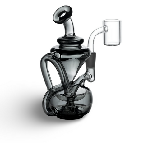 MJ Arsenal Charcoal Claude Mini Rig LE - Compact Recycler Design with 10mm Female Joint